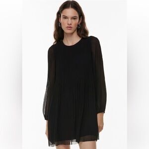 Aritzia Wilfred Black Pleated Dress XL